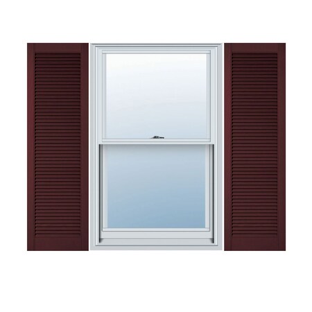Ekena Millwork Lifetime Vinyl, Custom Straight Top All Louver, Open Louver Shutters, w/Shutter-Loks, LL6C18X03100BD LL6C18X03100BD